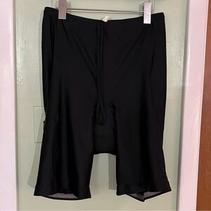 Bike Nashbar Men's Drawstring Elastic Waist Padded Shorts Solid Black, Size 3XL